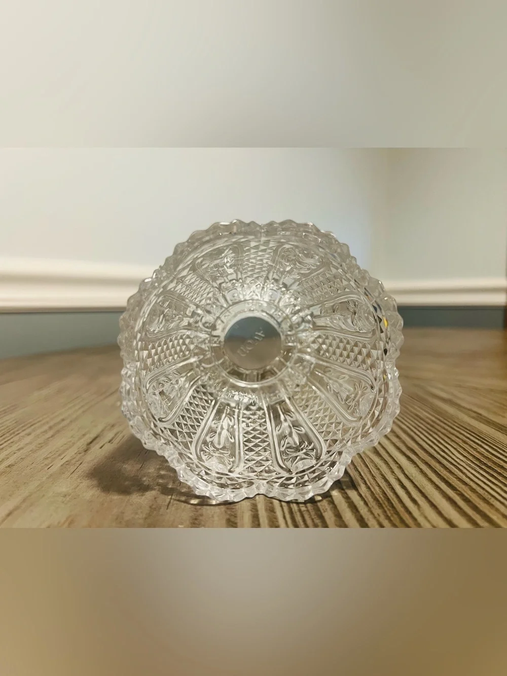 Avon x Fostoria Crystal Candle Holder with Floral Medley Candle Insert